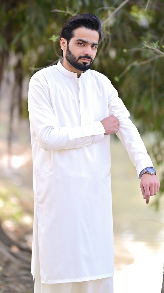 Basic Stitched Boski Suit - Off-White ban