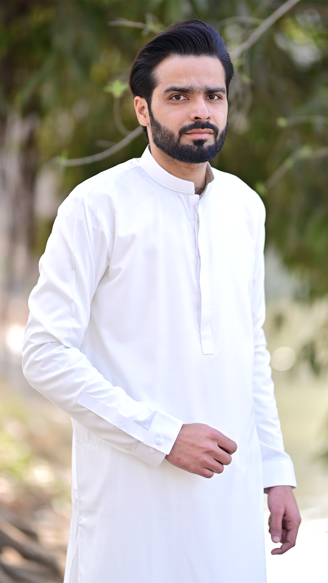 Premium Stitched Suit - Pure White ban