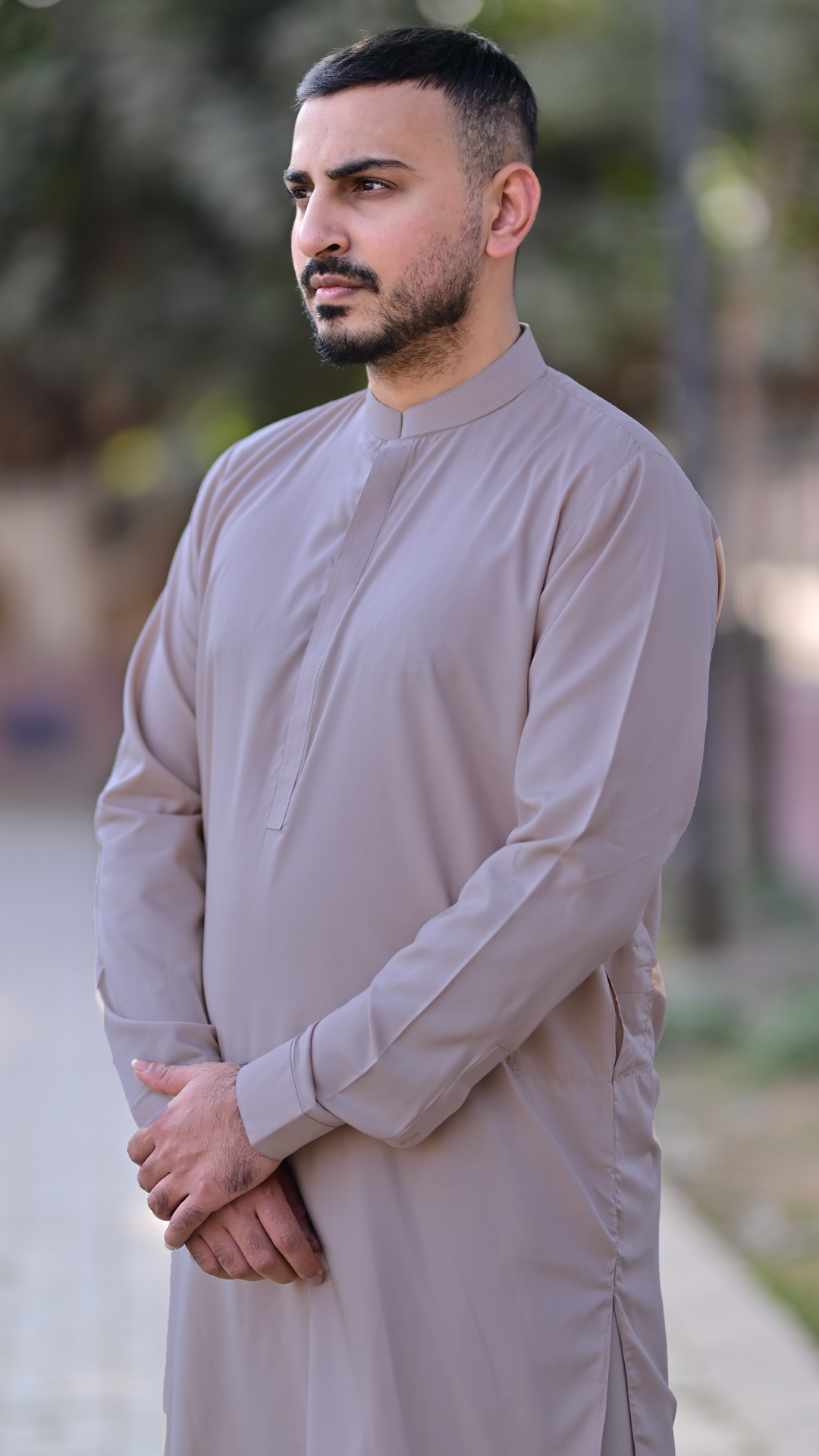 Premium Stitched Suit - Dusty Grey Ban