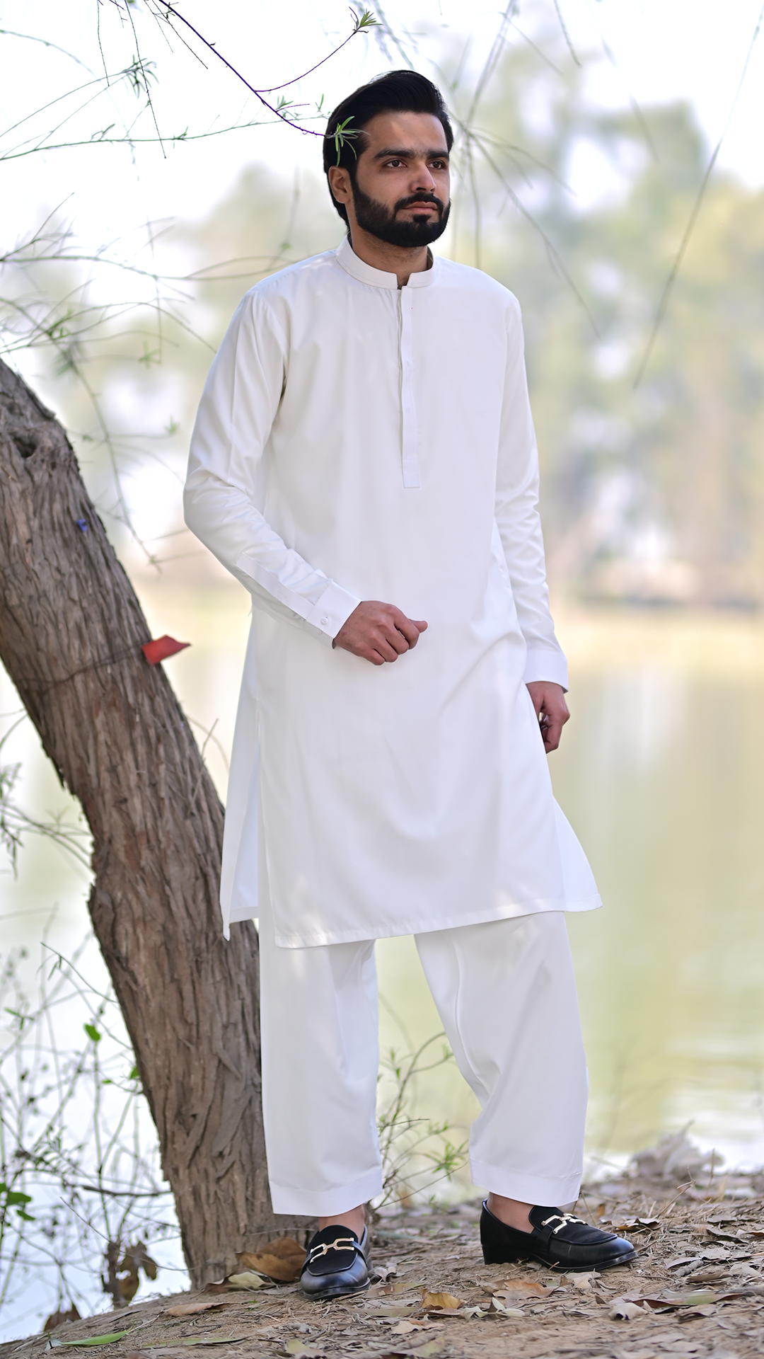 Premium Stitched Suit - Pure White ban