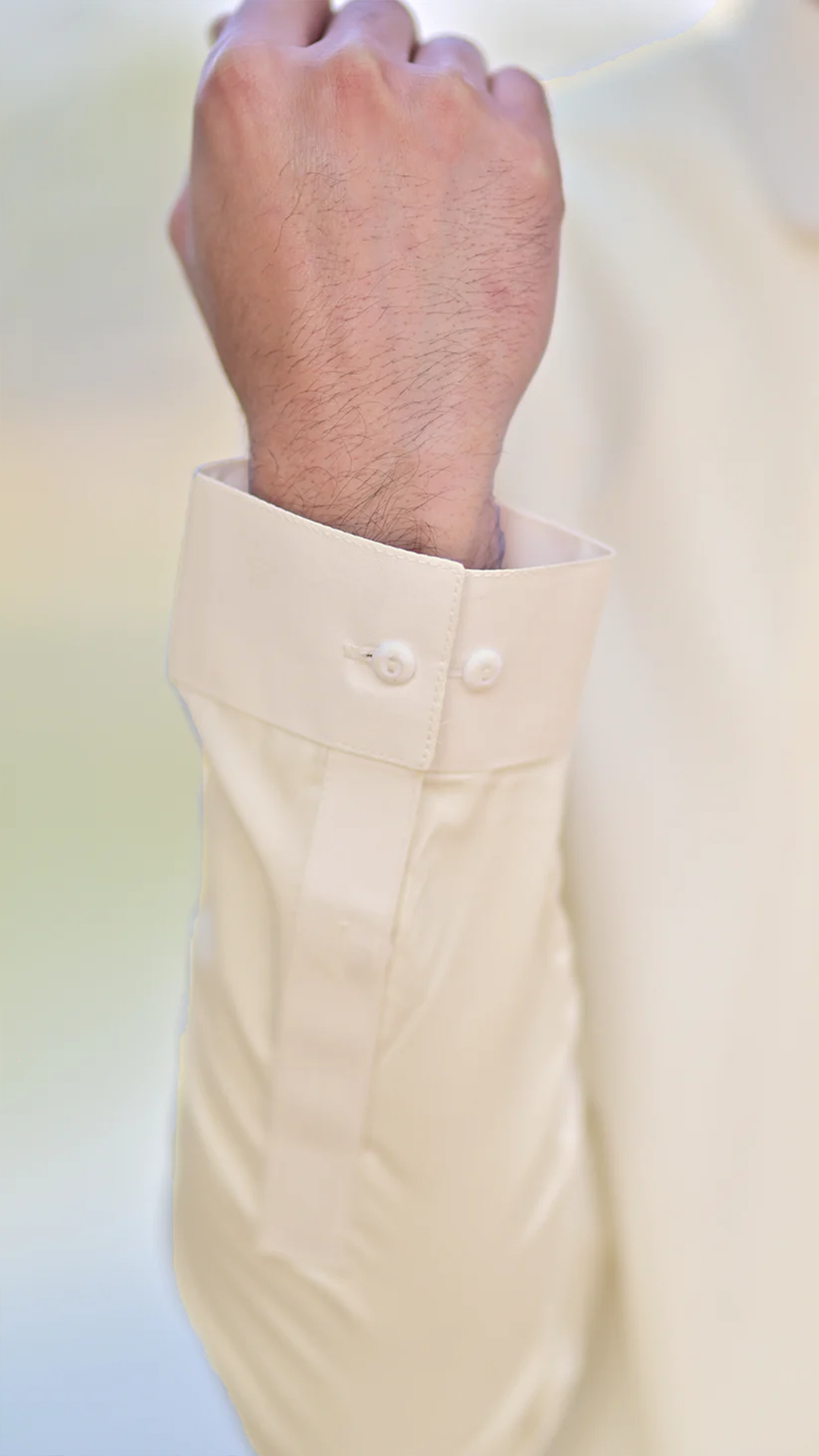 Basic Stitched Boski Suit - Cream Collar