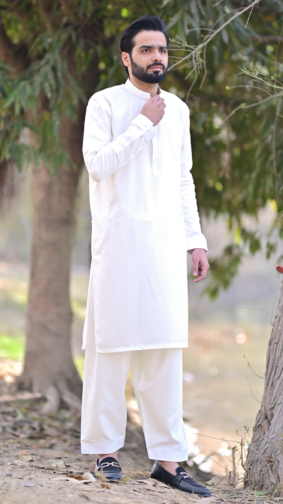 Basic Stitched Boski Suit - Off-White ban