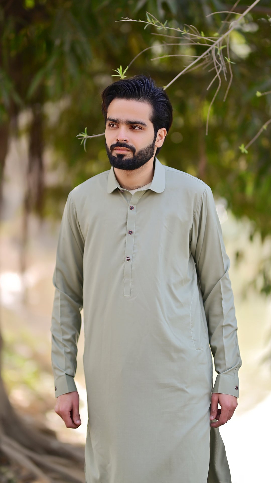Premium Stitched Suit - Green Dawn Collar