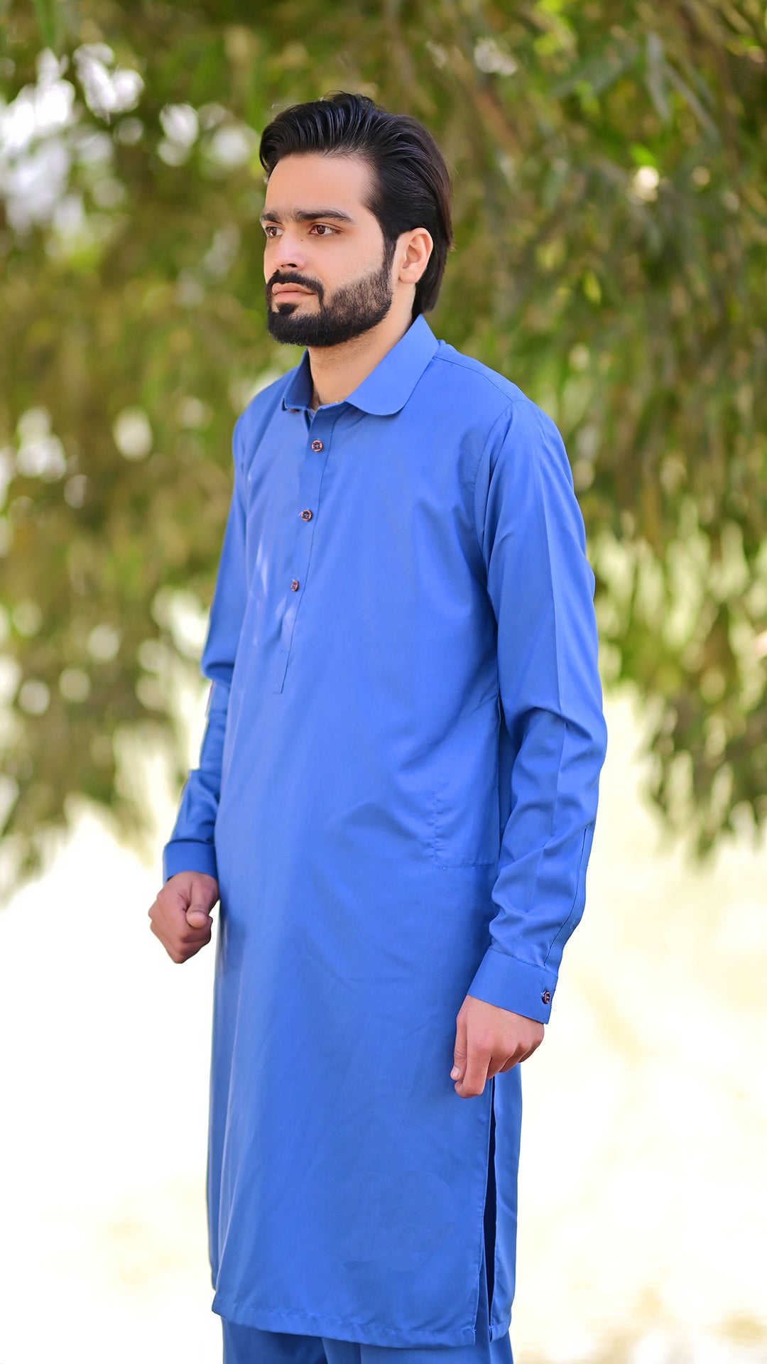 Premium Stitched Suit - Blueberry Collar