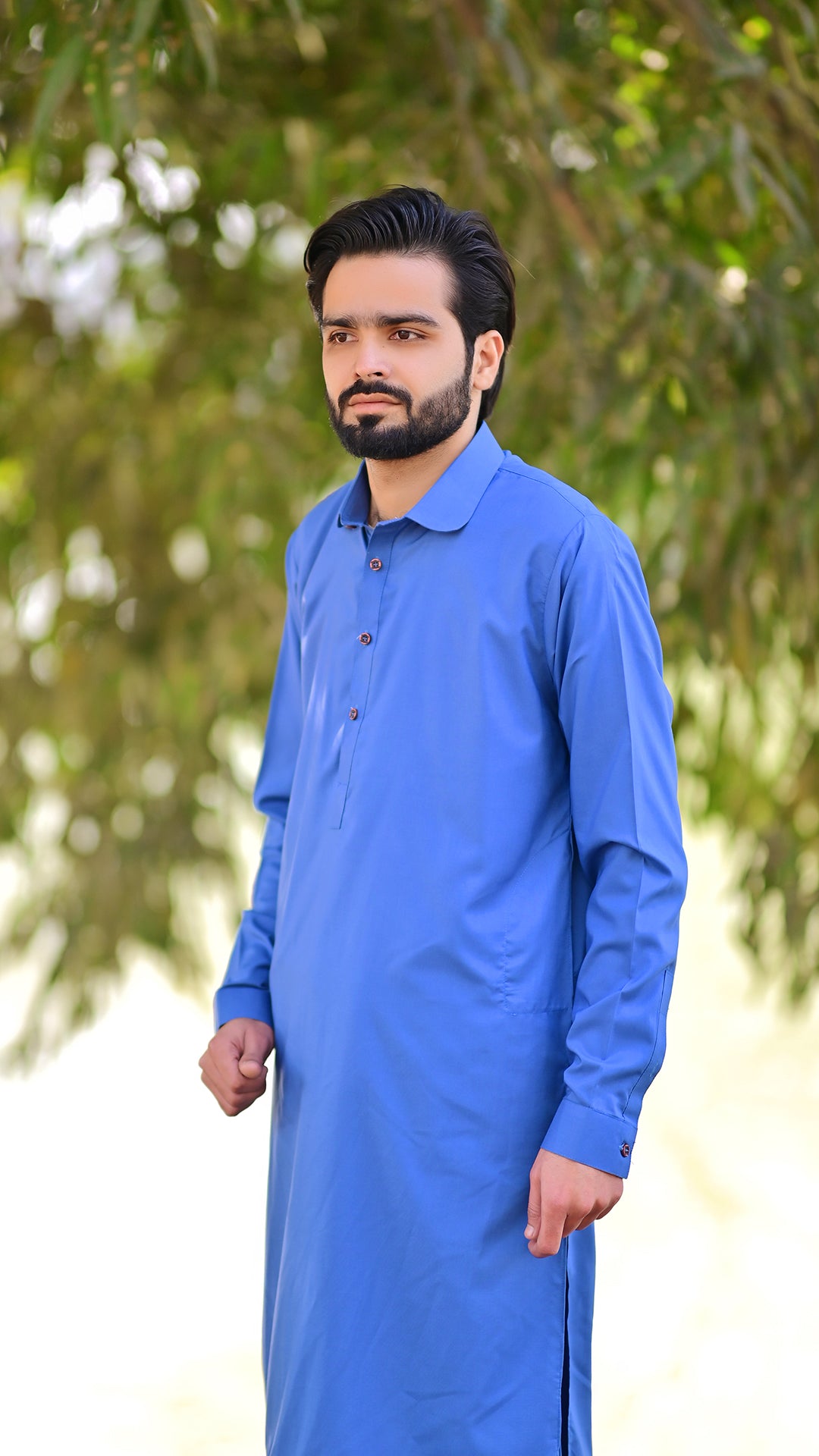 Premium Stitched Suit - Blueberry Collar