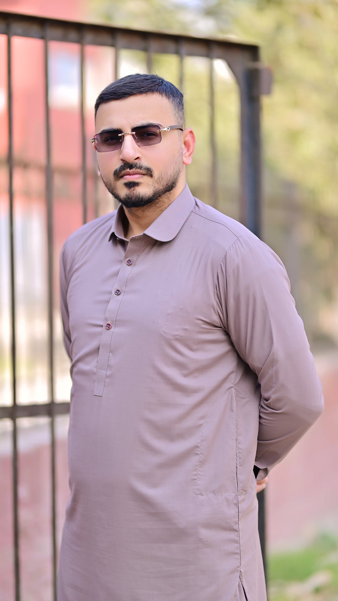 Premium Stitched Suit - Dusty Grey Collar