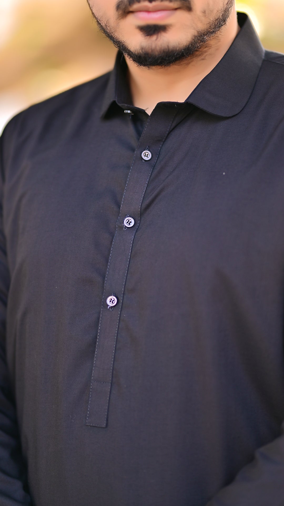 Premium Stitched Suit - Black Collar