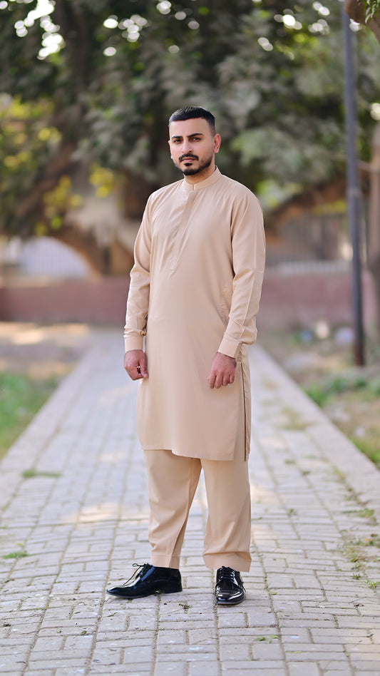 Premium Stitched Suit - Tea Skin Ban