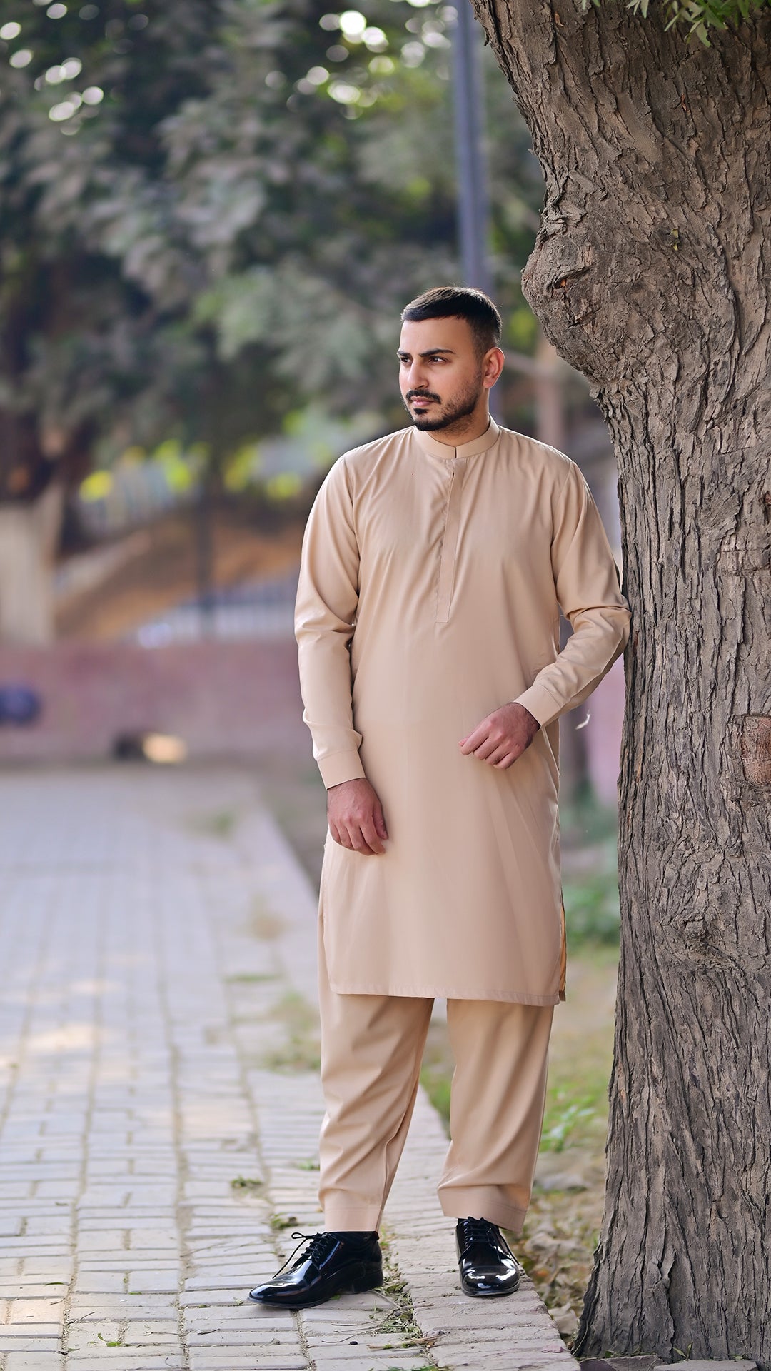 Premium Stitched Suit - Tea Skin Ban