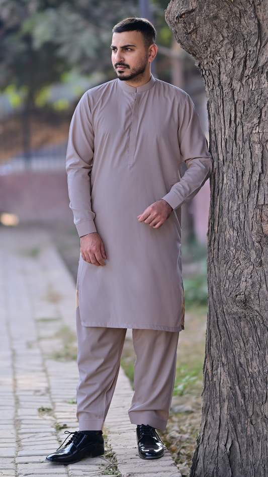 Premium Stitched Suit - Dusty Grey Ban