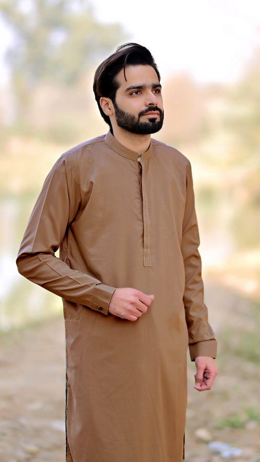 Premium Stitched Suit - Chocolate Brown Ban